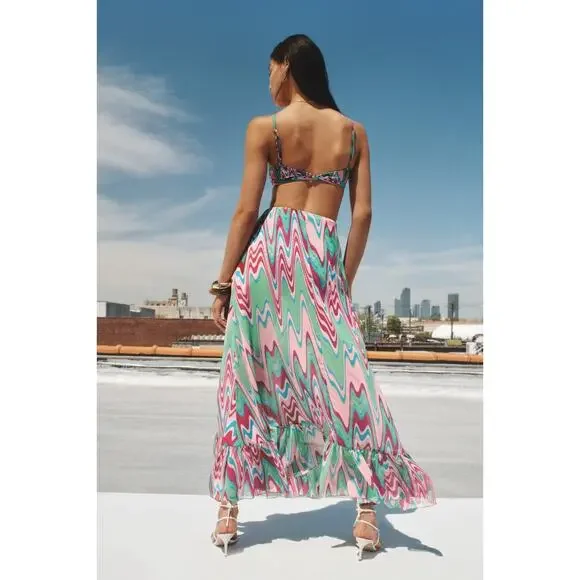 patbo cutout beach dress Patbo Wave Cut Out Maxi Dress main image 1